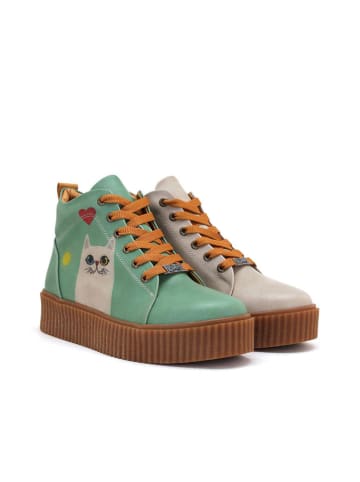Goby Sneakers in Grün/ Creme