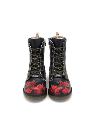 Goby Boots in Dunkelblau/ Rot