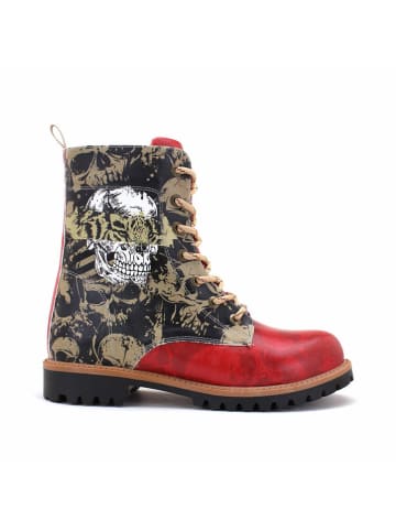 Goby Botki w kolorze czerwonym ze wzorem