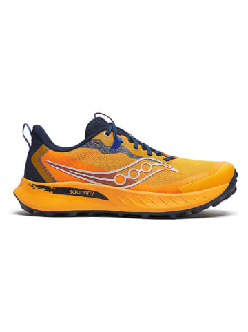 Saucony Buty "Peregrine 15" w kolorze pomarańczowo-granatowym do biegania
