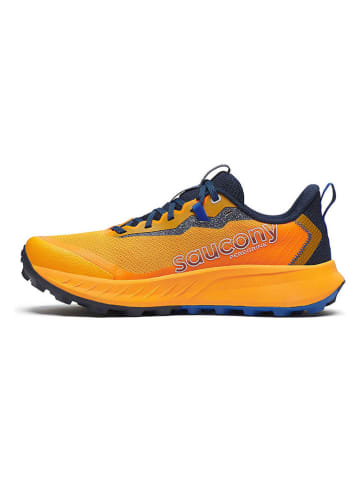 Saucony Buty "Peregrine 15" w kolorze pomarańczowo-granatowym do biegania
