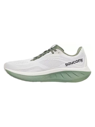 Saucony Laufschuhe "Ride 18" in Weiß/ Oliv