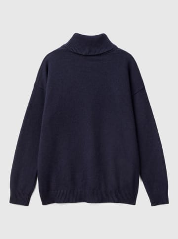 Benetton Rollkragenpullover in Dunkelblau