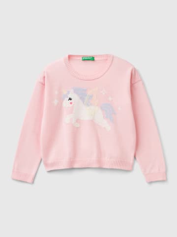 Benetton Sweter w kolorze jasnoróżowym