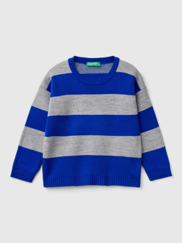 Benetton Sweter w kolorze niebiesko-szarym