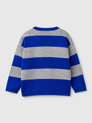 Benetton Trui blauw/grijs