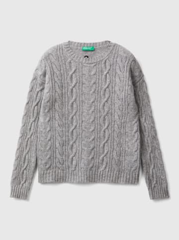 Benetton Sweter w kolorze szarym