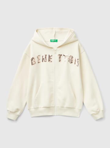 Benetton Bluza w kolorze kremowym