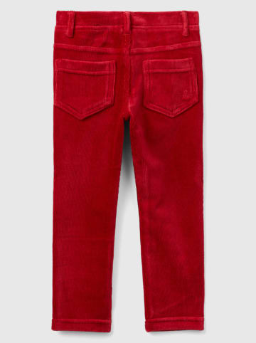 Benetton Spodnie sztruksowe w kolorze czerwonym