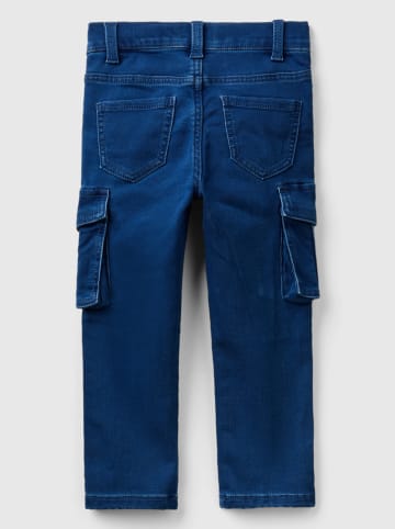 Benetton Spijkercargobroek donkerblauw