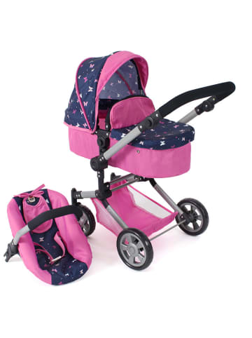 Bayer CHIC 2000 Kombi-Puppenwagen "Linus" in Pink/ Dunkelblau - ab 3 Jahren