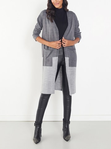 Milan Kiss Cardigan in Anthrazit/ Grau