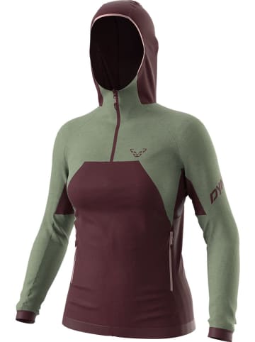 DYNAFIT Fleece vest "Tour Wool" kaki/bordeaux