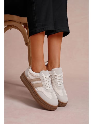Foreverfolie Sneakersy w kolorze kremowo-beżowym