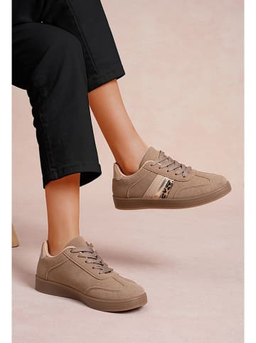 Foreverfolie Sneakersy w kolorze jasnobrązowym