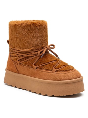 Foreverfolie Winterboots in Camel