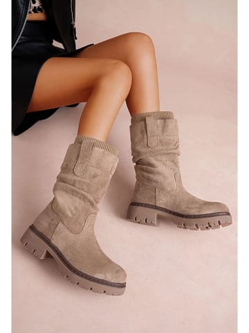 Foreverfolie Kozaki w kolorze khaki