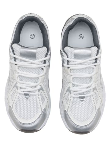 C'M Sneakers wit/zilverkleurig