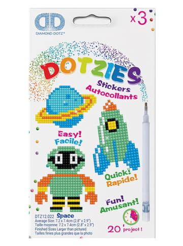 DIAMOND DOTZ Kreativset "Diamond Painting - Sticker Weltraum" - ab 4 Jahren