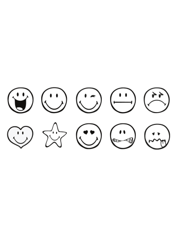 Aladine Zestaw stempli "Easy Smiley" - 3+