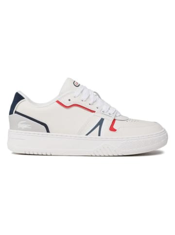 Lacoste Leren sneakers wit/donkerblauw/rood