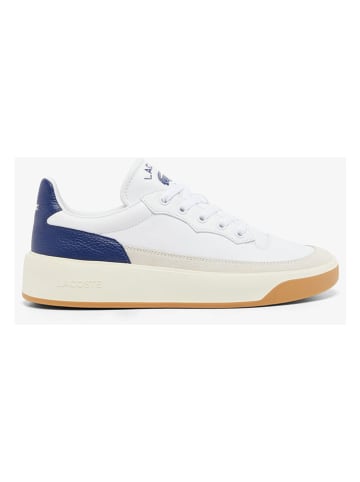 Lacoste Leren sneakers wit/donkerblauw/beige