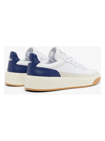 Lacoste Leren sneakers wit/donkerblauw/beige