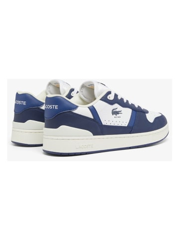 Lacoste Leren sneakers wit/donkerblauw