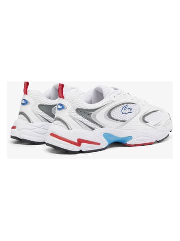 Lacoste Sneakers wit/lichtblauw/rood