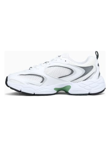 Lacoste Leren sneakers wit/grijs/groen/geel
