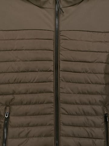 No Excess Doorgestikte jas taupe