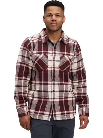 Black Diamond Flanellhemd "Projekt" in Bordeaux/ Creme