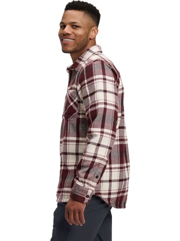 Black Diamond Flanellhemd "Projekt" in Bordeaux/ Creme
