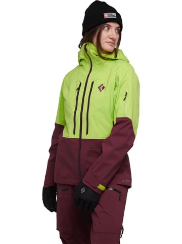 Black Diamond Hardshelljacke "Recon" in Grün/ Bordeaux