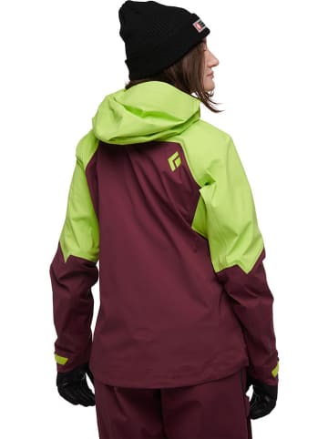 Black Diamond Hardshelljacke "Recon" in Grün/ Bordeaux