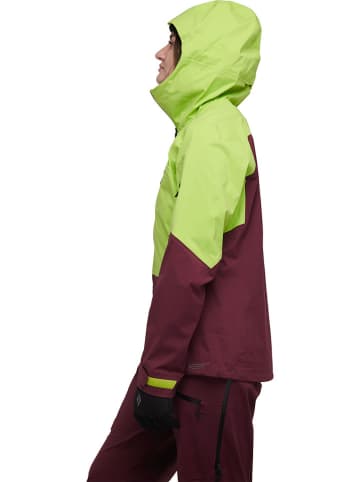 Black Diamond Hardshelljacke "Recon" in Grün/ Bordeaux