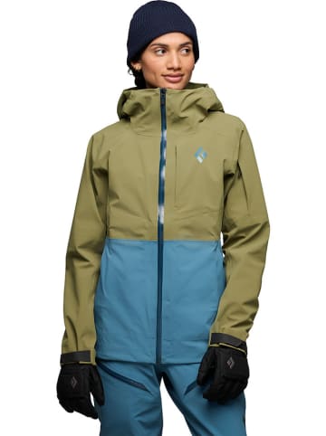 Black Diamond Hardshelljacke "Recon" in Grün/ Hellblau