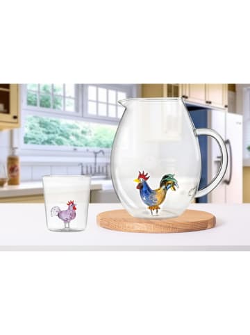 Onlylux Glas ''Pet Friends'' in Schwarz - (H)9,3 cm