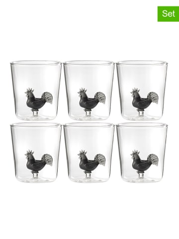 Onlylux 6-delige set: glazen "Pet Friends" grijs - (H)9,3 cm