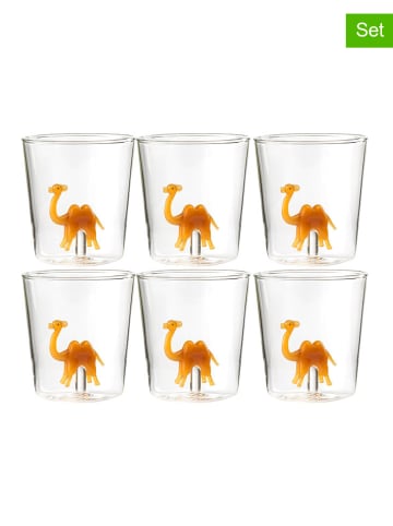 Onlylux Szklanki (6 szt.) "Savana Family" w kolorze pomarańczowym - wys. 9,3 cm