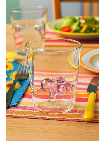 Onlylux 6er-Set: Gläser ''Savana Family'' in Rosa - (H)9,3 cm