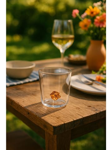 Onlylux Glas ''Nodo dell’Amore'' in Orange - (H)9,3 cm