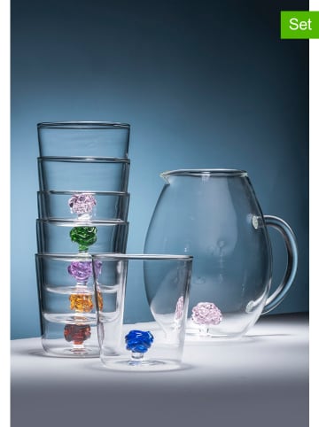 Onlylux 6er-Set: Gläser ''Nodo dell’Amore'' in Braun - (H)9,3 cm