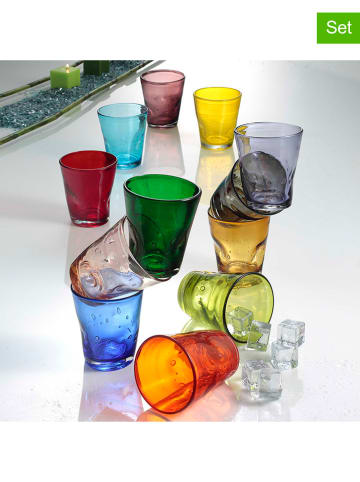 Onlylux 6-delige set: glazen "Eolo" meerkleurig - (H)10 cm