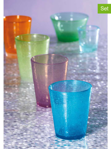 Onlylux 6er-Set: Gläser ''Smarties'' in Bunt - (H)10 cm