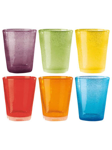 Onlylux 6er-Set: Gläser ''Smarties'' in Bunt - (H)10 cm