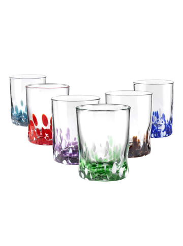 Onlylux 6er-Set: Gläser ''Venise'' in Bunt - (H)10 cm
