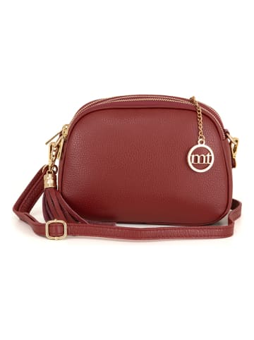 Mia Tomazzi Leder-Umhängetasche "Gradisca" in Bordeaux - (B)22,5 x (H)16 x (T)7 cm
