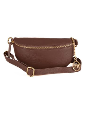Mia Tomazzi Leren borstbuidel ''Perugino'' bruin - (B)23 x (H)13 x (D)2 cm