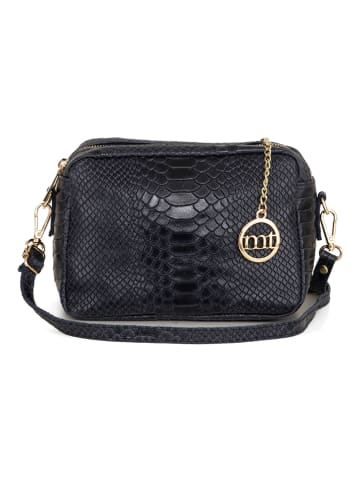 Mia Tomazzi Leder-Umhängetasche "Ortles" in Dunkelblau - (B)21 x (H)14 x (T)8 cm